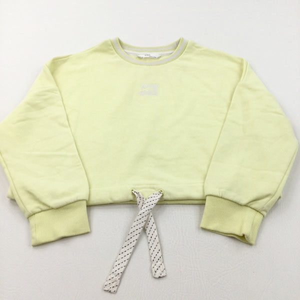 'You Are Magical' Pale Yellow Cropped Sweatshirt - Girls 6-7 Years
