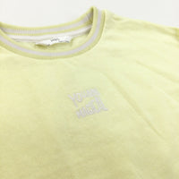 'You Are Magical' Pale Yellow Cropped Sweatshirt - Girls 6-7 Years