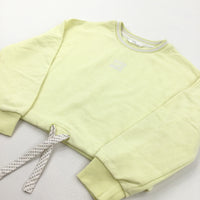 'You Are Magical' Pale Yellow Cropped Sweatshirt - Girls 6-7 Years