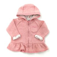 Pink Zip Up Hoodie - Girls 3-6 Months