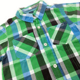 Green & Blue Checked Shirt - Boys 3-4 Years