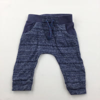 Blue Mottled Tracksuit Bottoms - Boys 3-6 Months