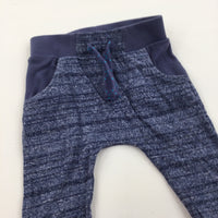 Blue Mottled Tracksuit Bottoms - Boys 3-6 Months