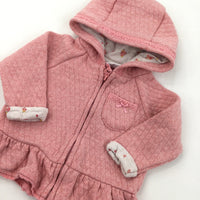 Pink Zip Up Hoodie - Girls 3-6 Months