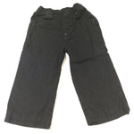 Black Lined Cotton Pull On Trousers - Boys 12-18 Months