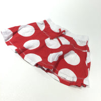 Red & White Spots Jersey Skirt - Girls 9-12 Months