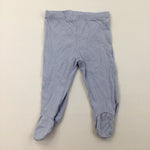 Blue Trousers with Enclosed Feet - Boys 3-6 Months