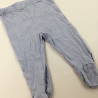 Blue Trousers with Enclosed Feet - Boys 3-6 Months