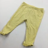 Yellow Leggings with Frilly Hems - Girls 3-6 Months