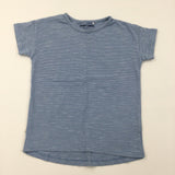 Blue & White Stripe T-Shirt - Boys 4-5 Years