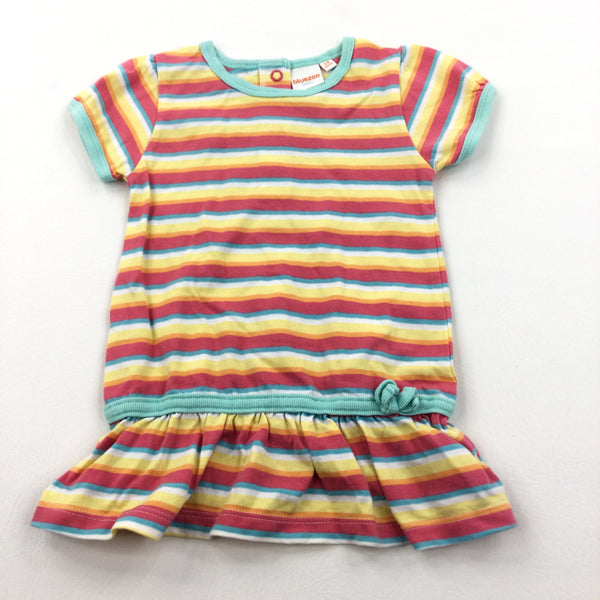 Colourful Striped Jersey Dress - Girls 3-6 Months