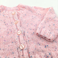 Pink Speckled Knitted Cardigan - Girls 6-9 Months