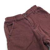 Burgundy Trousers with Adjustable Waistband - Boys 11-12 Years