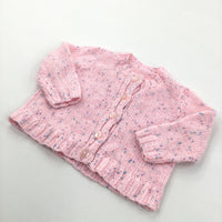 Pink Speckled Knitted Cardigan - Girls 6-9 Months