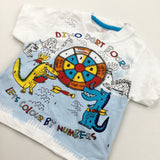 'Dino Dart Board' White T-Shirt - Boys 6-9 Months