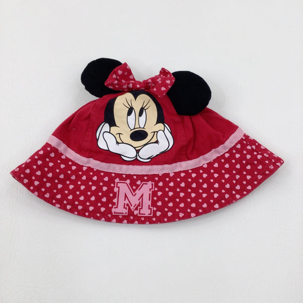 Minnie Mouse Spotty Red Sun Hat - Girls 3-4 Years