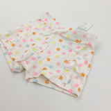 **NEW** Colourful Spots Cream Lightweight Jersey Shorts - Girls 18-24 Months