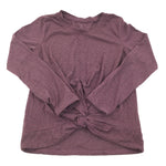 Mauve Twist Front Long Sleeve Top - Girls 6 Years