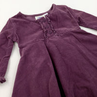 Purple Corduroy Dress - Girls 6-9 Months