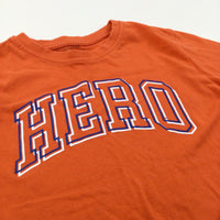 'Hero' Orange Long Sleeve Top - Boys 6-7 Years