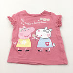 'Let's Make A Daisy Chain…' Peppa Pig Pink T-Shirt - Girls 12-18 Months