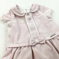 Pale Pink Cord Dress with Collar - Girls 6-9 Months