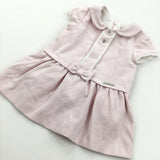 Pale Pink Cord Dress with Collar - Girls 6-9 Months