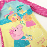 'Beyond The Curious Crab' Peppa Pig & Friends Pink & Yellow Sun/Beach Suit - Girls 2-3 Years