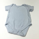 Pale Blue Short Sleeve Bodysuit - Boys Newborn - Up To 1 Month