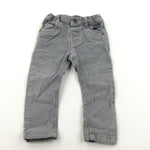 Grey Corduroy Trousers with Adjustable Waistband - Boys 9-12 Months