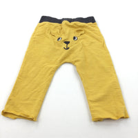 Bears Embroidered Yellow & Black Lightweight Jersey Trousers - Boys 6-9 Months
