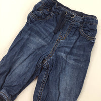 Blue Lined Jeans - Boys 6-9 Months