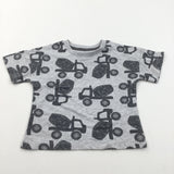 Cement Mixers Grey T-Shirt - Boys 9-12 Months