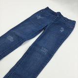 Mid Blue Denim Jeggings - Girls 11-12 Years