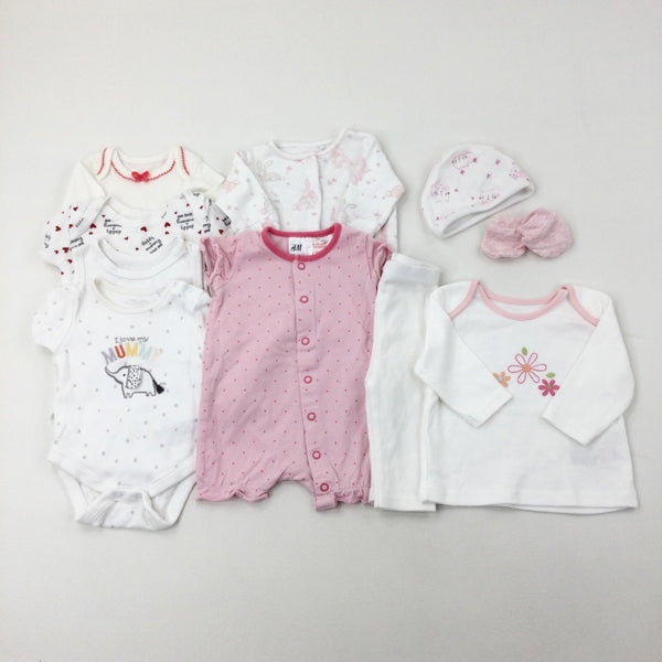 Baby Clothes Bundle (10 Items) - Girls Newborn