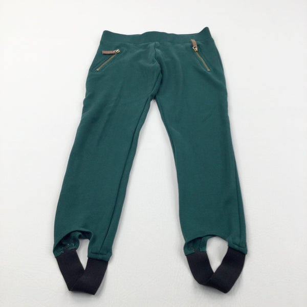 Dark Green Zip Pocket Ski Pants - Girls 7 Years