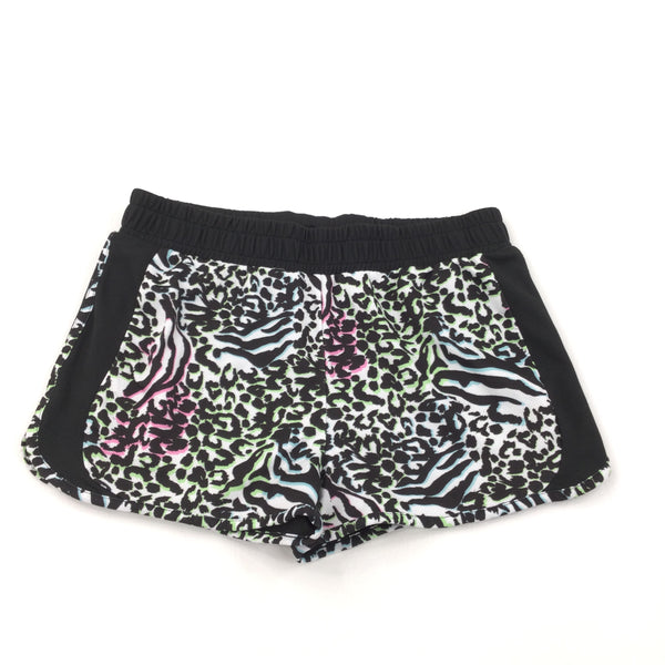 Leopard Print Black Shorts - Girls 9-10 Years – Katie's Kids Clothes