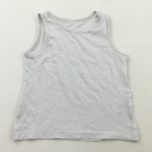 White Cotton Vest - Boys 2-3 Years