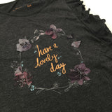 Sparkly Dark Grey T-Shirt - Girls 12 Years