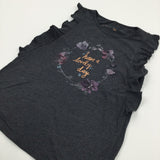 Sparkly Dark Grey T-Shirt - Girls 12 Years