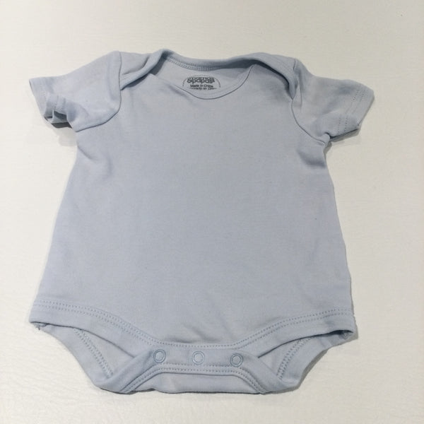 Pale Blue Short Sleeve Bodysuit - Boys Newborn