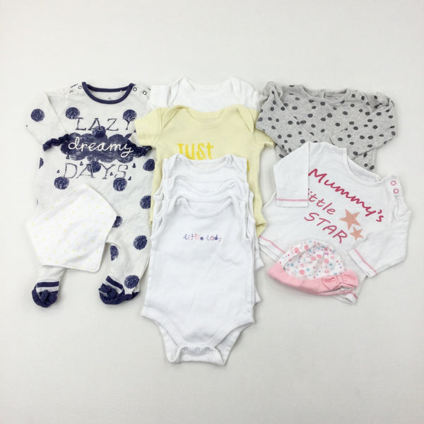 Baby Clothes Bundle (10 Items) - Girls 0-3 Months