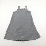 Grey Ribbed Dress - Girls 11-12 Years