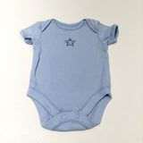 'Cuddles & Hugs' Blue Short Sleeve Bodysuit - Boys Newborn