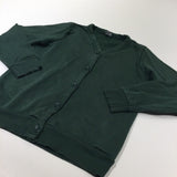 Bottle Green Thick Jersey School Cardigan - School Uniform - Girls 7 Years