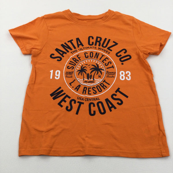 'Santa Cruz West Coast' Orange T-Shirt - Boys 7-8 Years