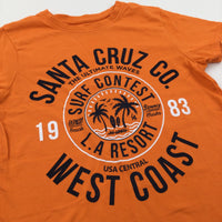 'Santa Cruz West Coast' Orange T-Shirt - Boys 7-8 Years