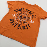 'Santa Cruz West Coast' Orange T-Shirt - Boys 7-8 Years