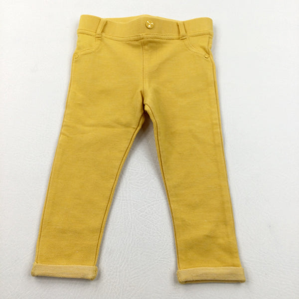 Yellow Jeggings/Trousers - Girls 9-12 Months