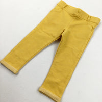 Yellow Jeggings/Trousers - Girls 9-12 Months